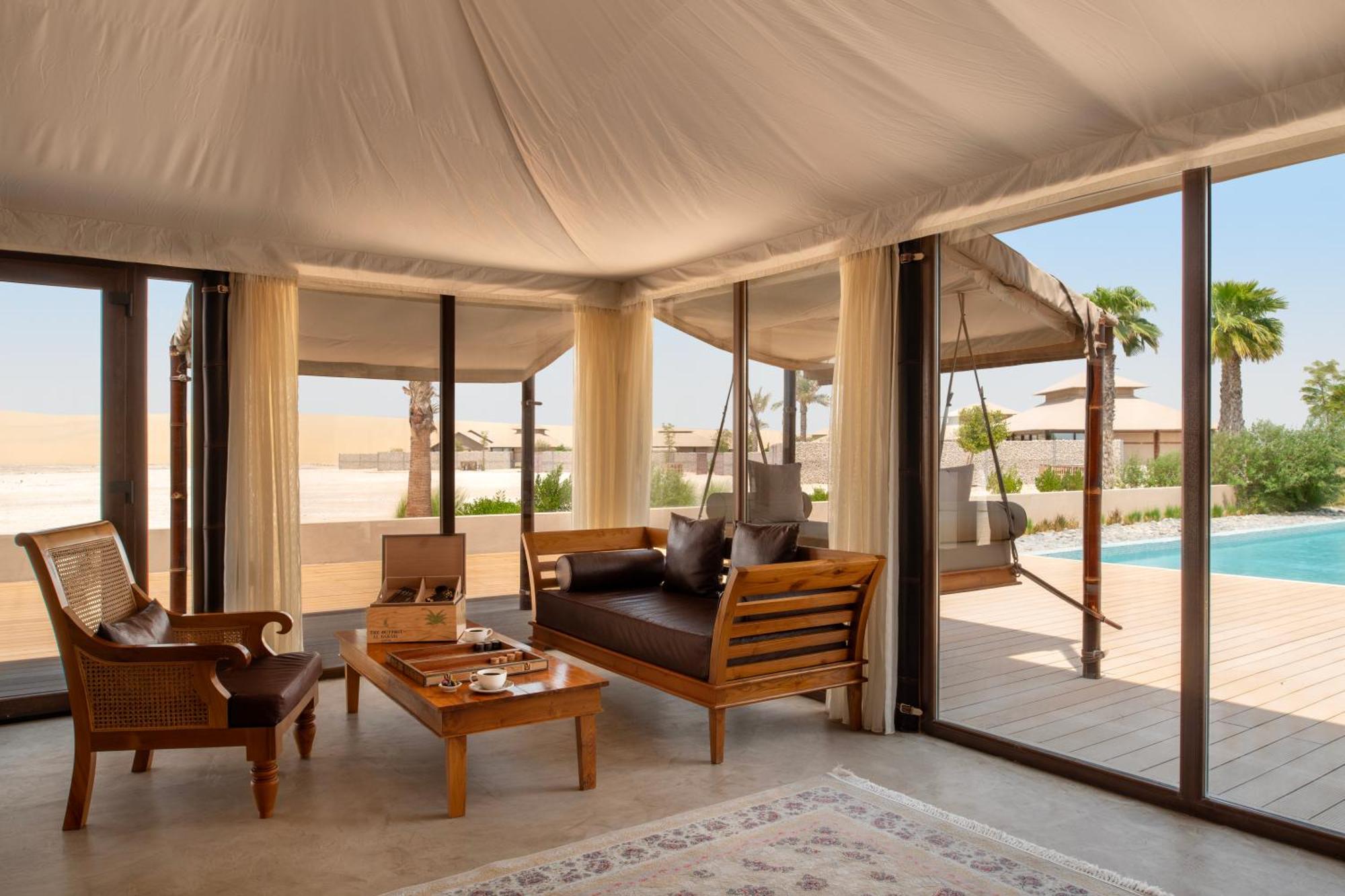 The Outpost Al Barari Camp Hotel Месайед Екстериор снимка