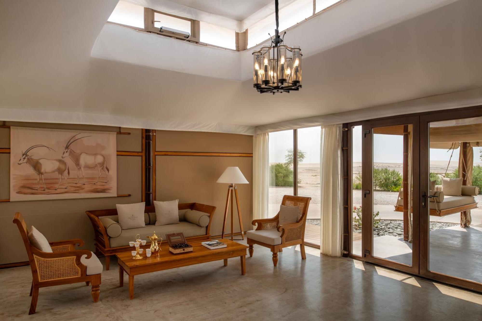 The Outpost Al Barari Camp Hotel Месайед Екстериор снимка